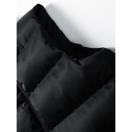 Men's Warm Fleece Stand Collar Winter Vest For Outdoor Activities